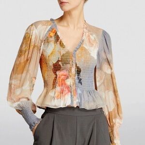 All Saints Maria Rosalia Top Blouse, Size 12, NWT